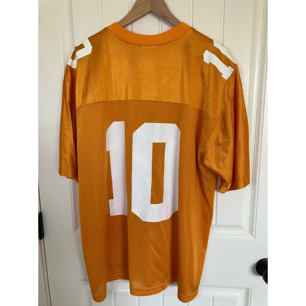 Adidas Tennessee Volunteers #10 Football Jersey Orange Mens Large NCAA Mesh